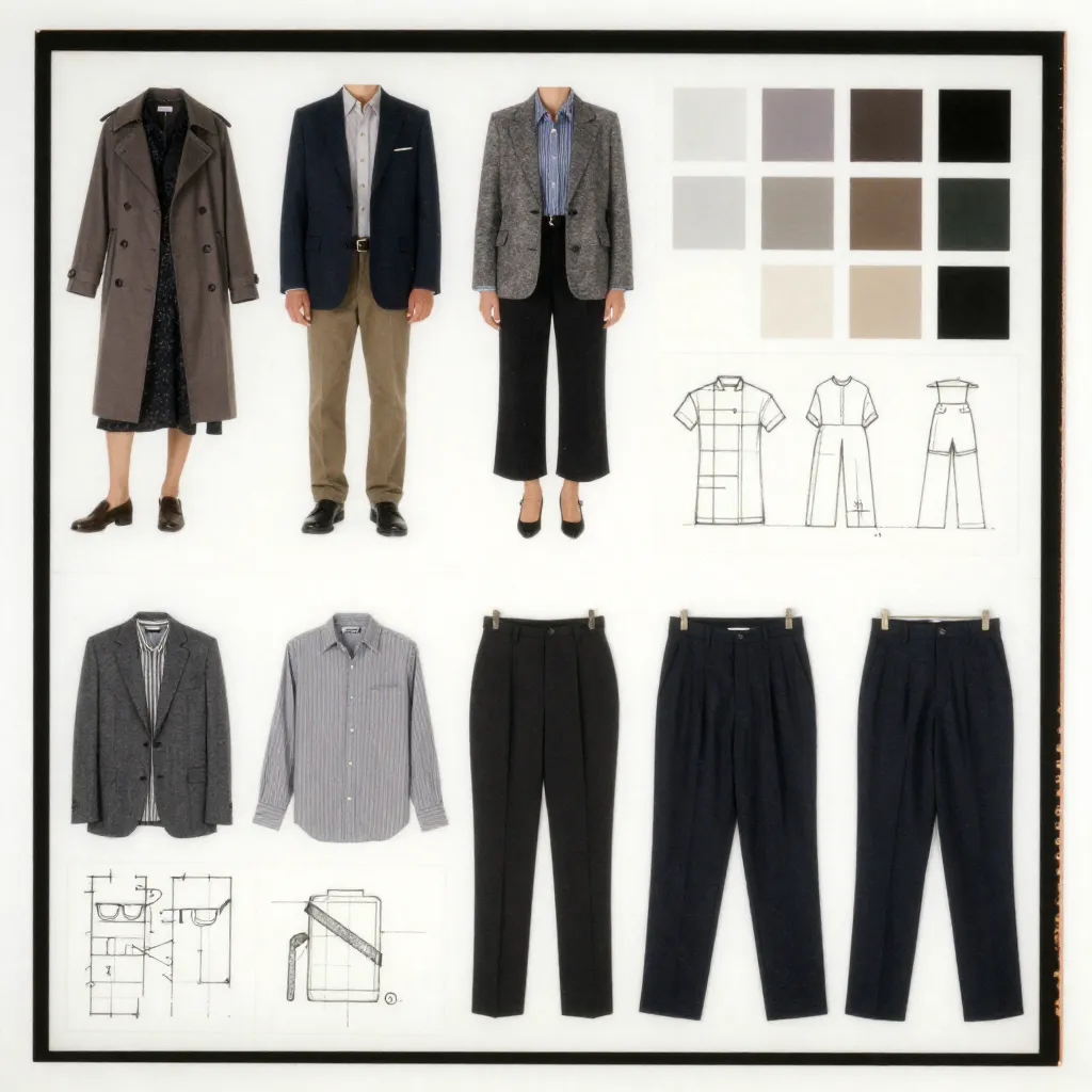 Capsule wardrobe planning board